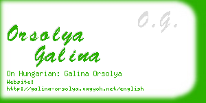 orsolya galina business card